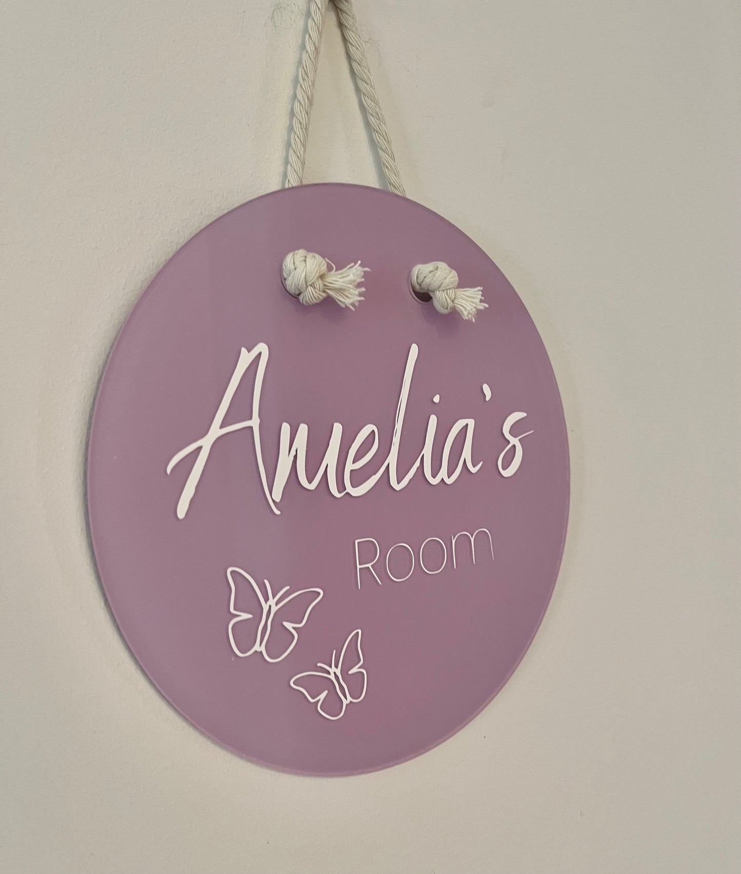 Circle Name Plaque - Hanging