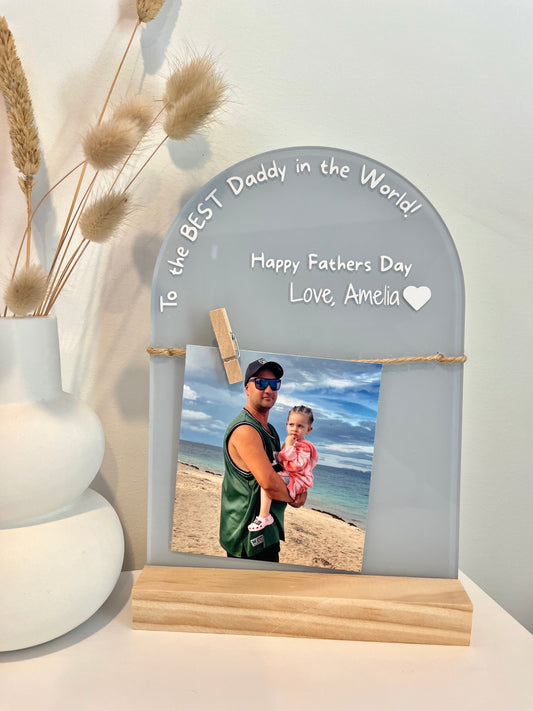 Best Dad in the World Photo Arch